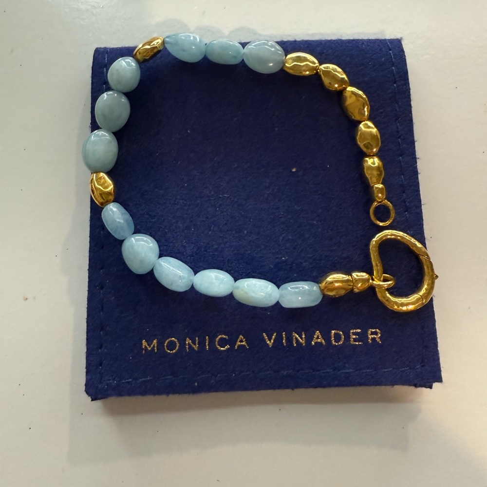 MONICA VINADER Blue and Gold Bracelet